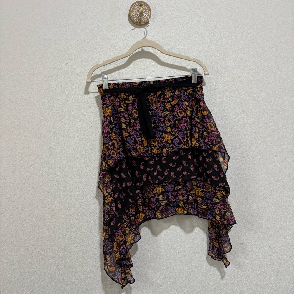 Disney Asymmetrical Skirt with Floral Patterns